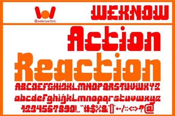 Action Reaction: A Typeface with Cosmic Energy