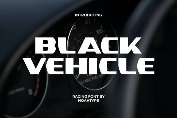 Black Vehicle Font: Bold Design for Dynamic Brands