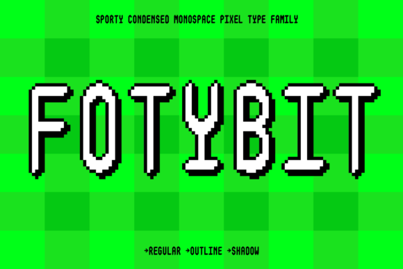 Fotybit Family: A Pixel Font for Dynamic Branding