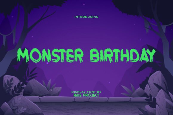 Monster Birthday: Unleash a Wildly Textured Display Typeface