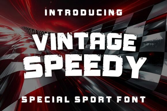 Unleash Raw Power: The Vintage Speedy Display Typeface